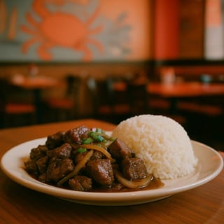 C13. Shaked Beef with Rice